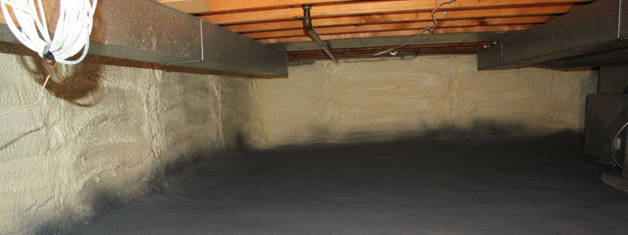 Lowell spray foam insulation for crawl spaces